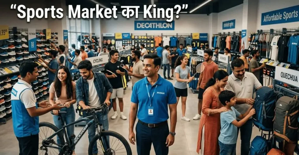 भारत में तेजी से बढ़ते Decathlon Sports Store का cinematic दृश्य