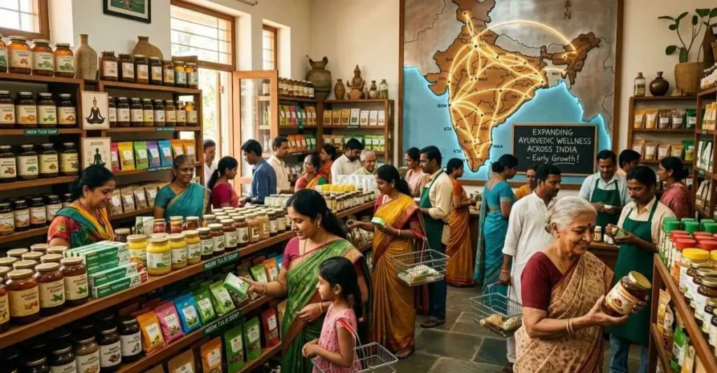 Business executives planning FMCG growth strategy and market expansion for Patanjali