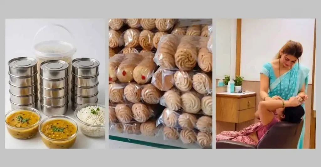 Indian women running tiffin service, bakery and beauty parlour business from home with low investment