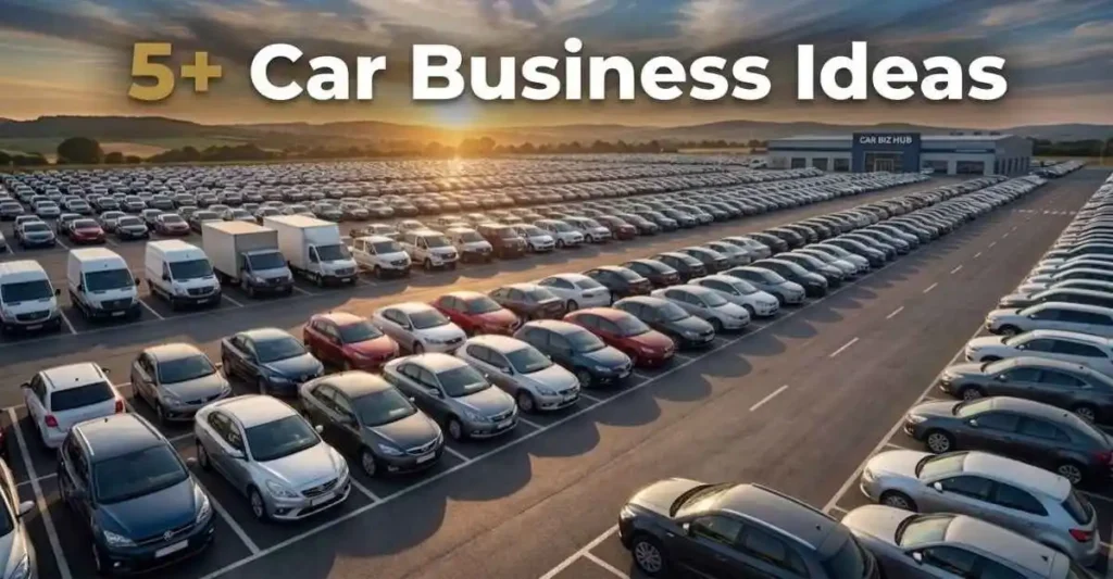 Car Business शुरू करने के लिए कार शोरूम में नई और पुरानी कारें