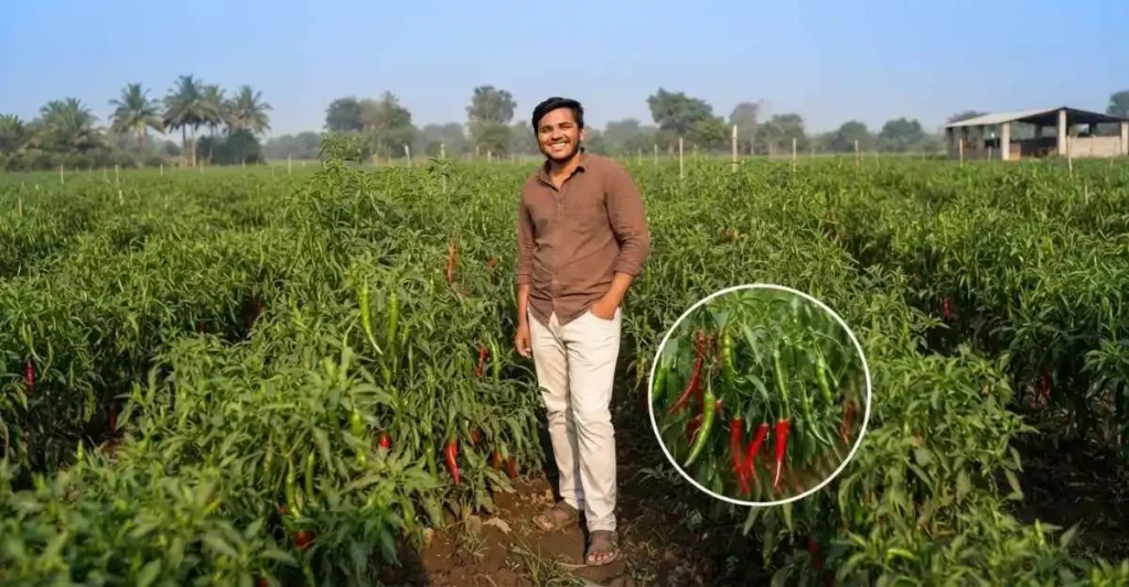 Indian farmer showcasing multiple agriculture business ideas in one farming ecosystem