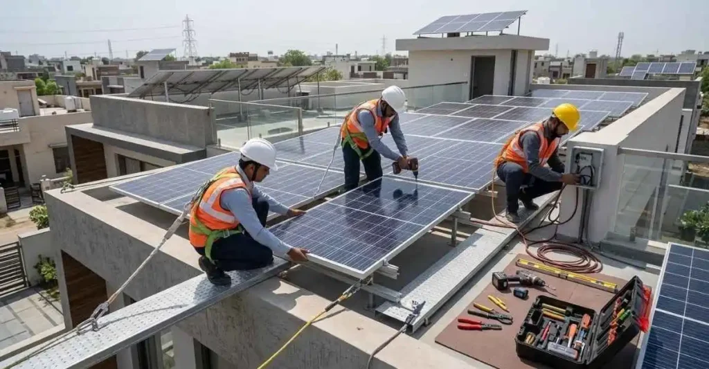 भारत में रूफटॉप और ग्राउंड माउंटेड Solar Plant Business का वास्तविक दृश्य