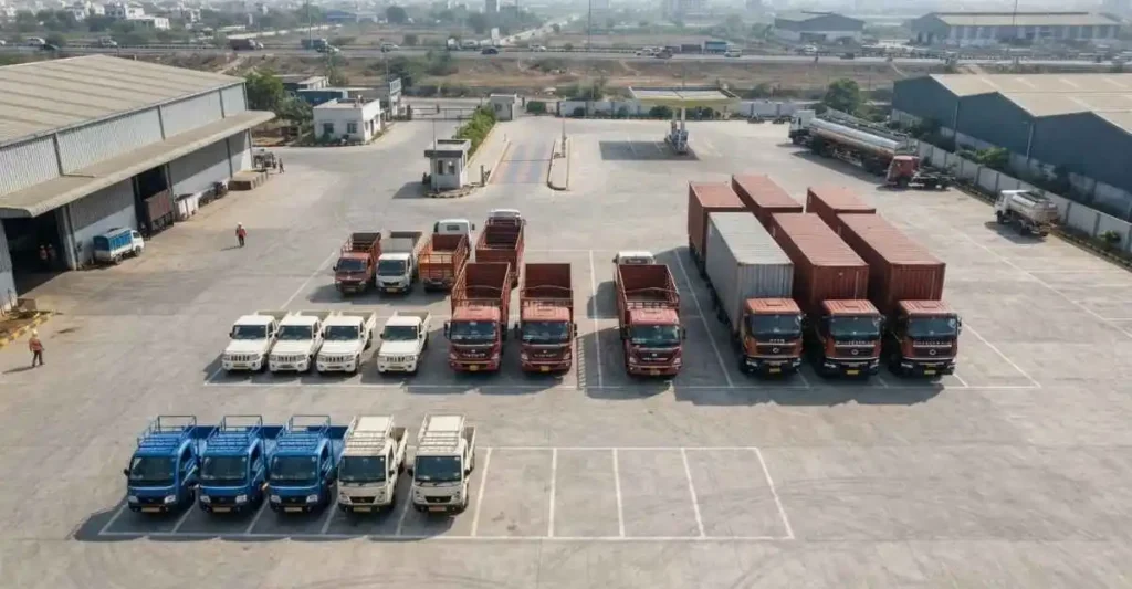 मिनी ट्रक, कंटेनर ट्रक, टैंकर और अन्य ट्रांसपोर्ट वाहनों के प्रकार