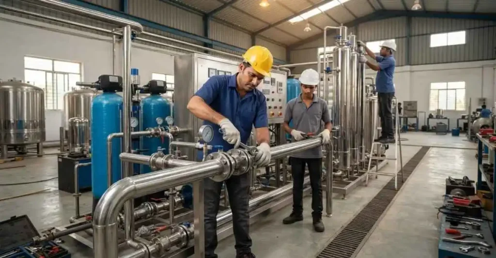 Water Plant Business की लागत और निवेश की योजना बनाता भारतीय उद्यमी