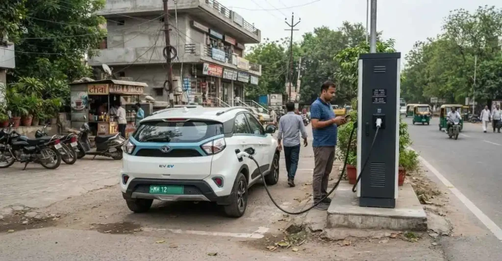 EV charging station near Indian highway