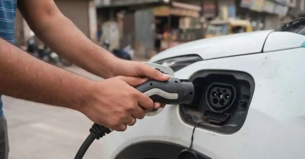 EV charging station location in India