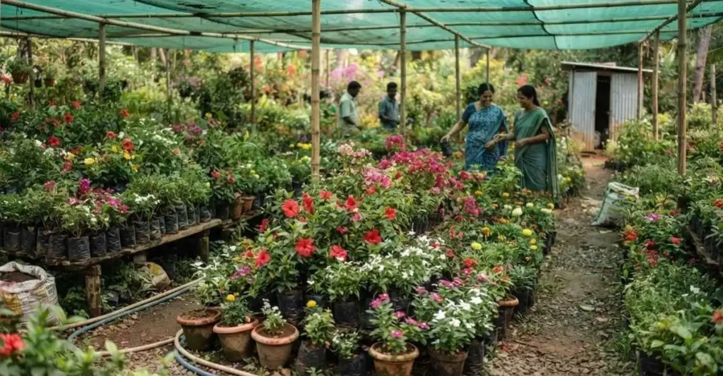 Nursery Business में पौधों का चयन करते हुए