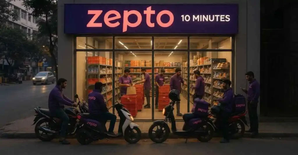 Zepto Dark Store Franchise का modern store setup