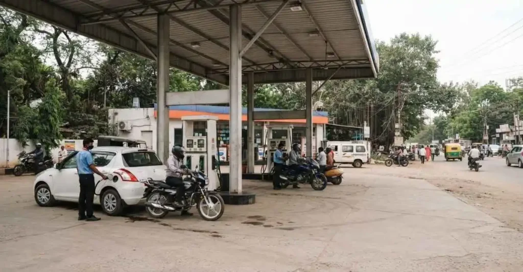 Petrol pump par fuel filling